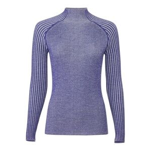 Dreyden Colbalt Blue Romy Sweater Top Long Sleeve Mock Neck Size Large